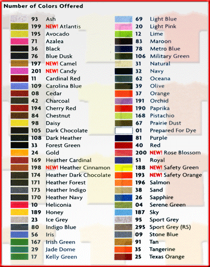 Computer Color Chart